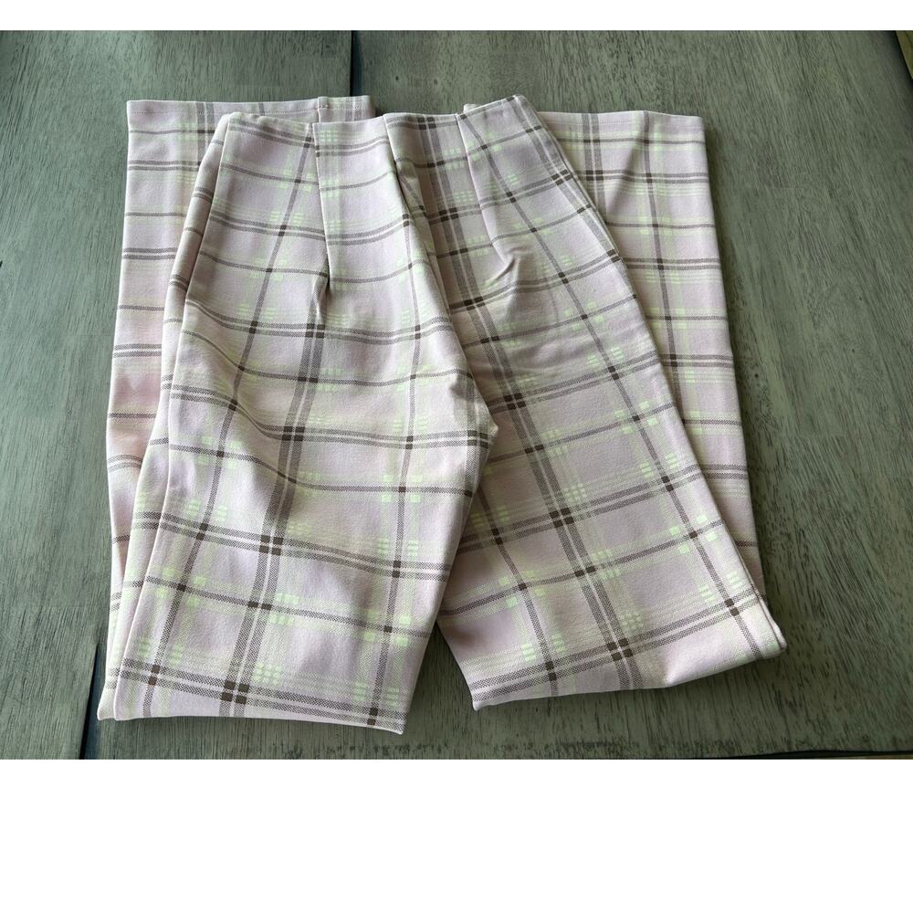 I.AM.GIA Pink Polaris  Plaid High Waisted Pants - XS - Picture 9 of 9